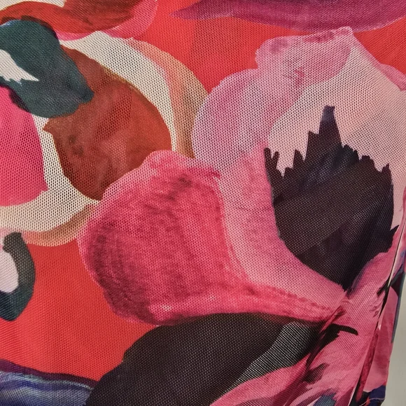 NWT Johnny Was Eleanor Crewneck Short Sleeve Floral- Print Mesh Tee Size Small - Picture 8 of 13